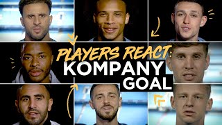 MAN CITY PLAYERS REACT  Squad speaks about THAT goal from Kompany [upl. by Nino]