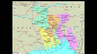 map of Bangladesh  বাংলাদেশের মানচিত্র [upl. by Iviv]