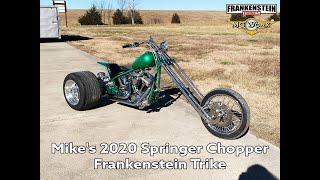 Mikes 2020 Custom Springer Chopper Trike  Frankenstein Trikes  MC Worx [upl. by Berck486]