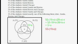 Venn Diagrams and Sets 07 [upl. by Nytsud484]