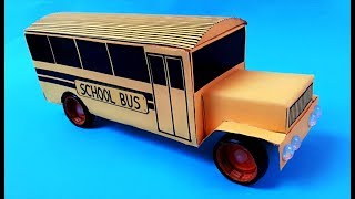 Como hacer un BUS escolar con cartón y materiales reciclados [upl. by Haelem]