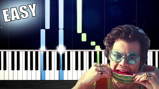 Harry Styles  Watermelon Sugar  EASY Piano Tutorial by PlutaX [upl. by Nnylsia896]