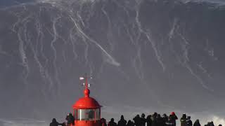 Biggest Wave Ever Surfed  Nazare  World Record [upl. by Mayhs]