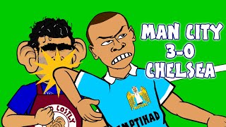 Man City vs Chelsea 30 2015 Goals Highlights Kompany Fernandinho Aguero Begovic Costa [upl. by Tseng]