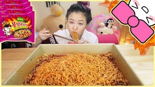 4X SPICY MALA FIRE NOODLE CHALLENGE [upl. by Rooker]