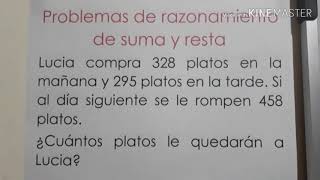 Problemas de razonamiento con suma y resta [upl. by Ahasuerus]