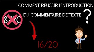 Comment rédiger lintroduction du commentaire [upl. by Laeria]