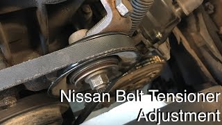 Nissan Belt Tensioner Adjustment [upl. by Lange]