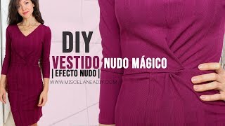 DIY VESTIDO FÁCIL  Cómo hacer un vestido ajustado EFECTO NUDO MÁGICO [upl. by Gordy174]