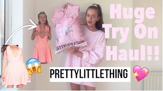 HUGE PRETTY LITTLE THING HAUL  AUTUMN WINTER TRY ON HAUL🎀💖 [upl. by Elleiad]