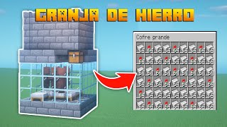 🌹 Granja de Hierro SIN Zombie  Muy fácil y compacta  Minecraft Java Tutorial 120 [upl. by Elohc374]