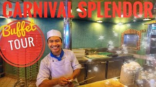 ✔️Carnival Splendor Cruise Buffet and Free Food Tour [upl. by Schwinn]