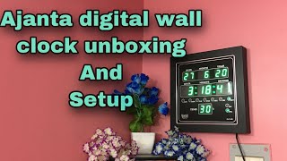 Ajanta digital green wall clock unboxing and review how to setup [upl. by Asp]