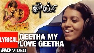 Geetha My Love Geetha  Lyrical  Kaurya Kannada Movie  Naveen Theerthalli Naina Shashank [upl. by Pappas]