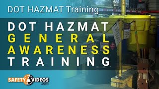 DOT HAZMAT General Awareness [upl. by Gnilyam]