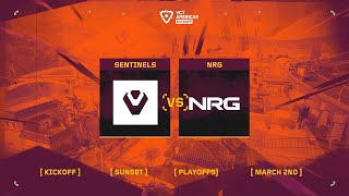 Sentinels vs NRG  VCT Americas Kickoff  Playoffs  Map 1 [upl. by Redneval147]