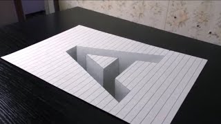 Dessiner un quotAquot en 3D trompelœil facilement [upl. by Seymour630]