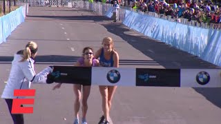 Marathoner heroically finishes Dallas Marathon with help of fellow runner  ESPN [upl. by Cioban605]