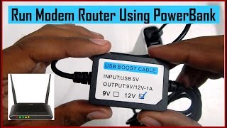 How to run Router  Modem with Power Bank  5v to 12v boost cable [upl. by Luana]