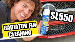 SL550 Radiator Fin Cleaning with Coil Cleaner [upl. by Werdna]