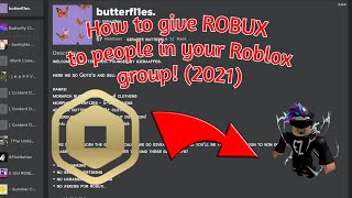 How to give ROBUX to people in your Roblox group [upl. by Philbert]