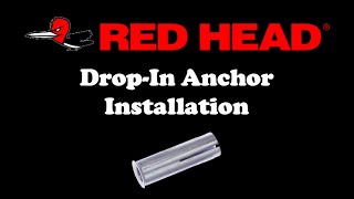 Red Head DropIn Anchor Installation [upl. by Conti]