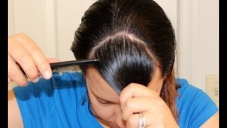 How to Cut Perfect Hair Bangs at Home  Hair Tutorial SuperPrincessjo [upl. by Sidras]