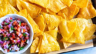 Easy Homemade Tortilla Chips Recipe Fried or Baked [upl. by Raphaela]