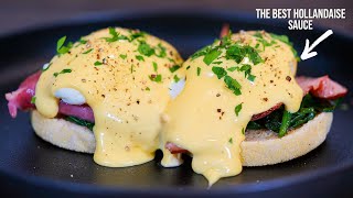 Eggs Benedict Recipe  The Best Hollandaise Sauce Ever [upl. by Agustin483]