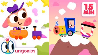 ABC TRAIN SONG 🚂  More vehicle songs for kids  Lingokids [upl. by Acirne934]