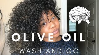 Olive Oil for Natural Hair Growth  Wash and Go [upl. by Goggin]