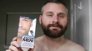 How To Dye Your Beard  Using Just For Men Mustache amp Beard [upl. by Alleuqram289]