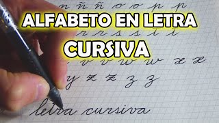 CALIGRAFÍA Cómo ESCRIBIR el ABECEDARIO en letra CURSIVA minúscula [upl. by Borlow]