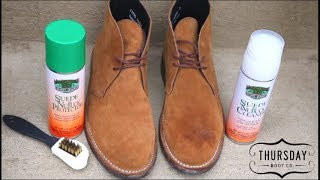 How To Clean Suede Thursday Boots amp Nubuck With Moneysworth [upl. by Dougal891]