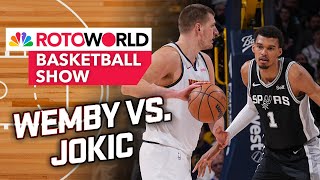 Wembanyama vs Jokic ROS Lakers injuries  holiday Gifts  Rotoworld Basketball Show FULL SHOW [upl. by Cappella]