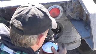 Repair brake and tail light wire harness on big truck [upl. by Kristy]