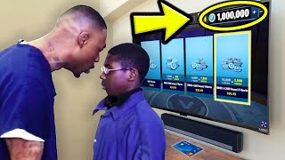 Kid STEALS DADS Credit Card To Buy VBucks fortnite [upl. by Bertine78]