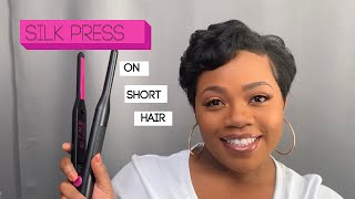 Silk Press On Short Tapered Natural Hair [upl. by Marshall]