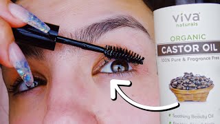 30 DAYS USING CASTOR OIL FOR EYELASH GROWTH [upl. by Ernesto]