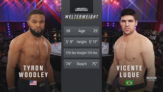 UFC 260  Tyron Woodley v Vicente Luque UFC 4 Xbox Series X FPS Boost 4KHD60FPS HD [upl. by Hartman735]