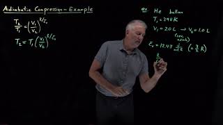 Adiabatic Compression Example [upl. by Nairbal]