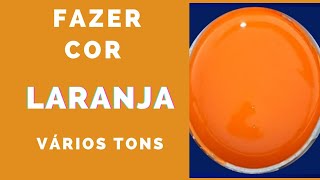 Como fazer a cor Laranja Vários tons  Mistura de cores [upl. by Rosalee412]