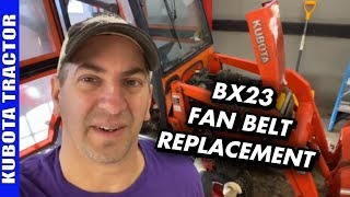 How To Replace Kubota Tractor Fan Belt [upl. by Andriana]