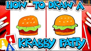 How To Draw A Krabby Patty From SpongeBob [upl. by Dhiman]